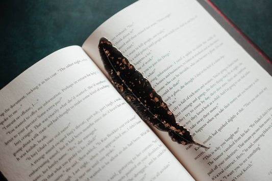 Black Feather Resin Bookmark