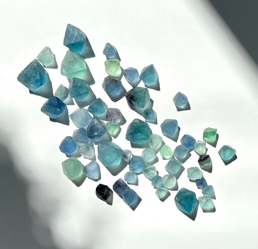 Rainbow Fluorite Octahedrals- Clarity, Alignment, Life's Path Guidance, Grounding