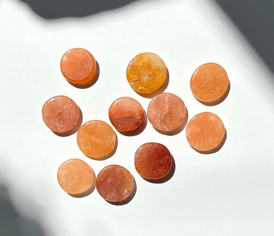 Mini Red Aventurine Flats- Confidence, Courage, Motivation, Grounding, Vitality