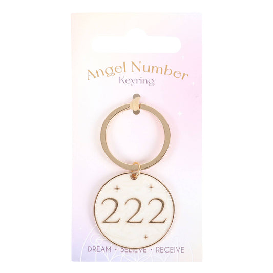 222 Angel Number Keychain