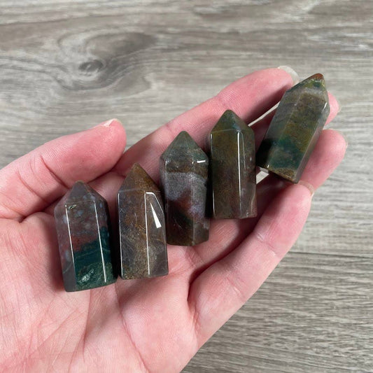 Bloodstone Mini Towers- Strength, Courage, Protection, Grounding, Root Chakra