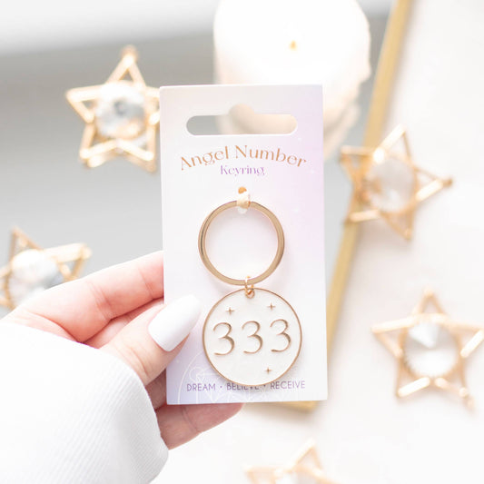 333 Angel Number Keychain