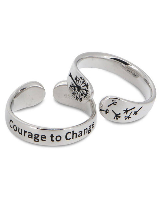 Courage to Change Dandelion Ring