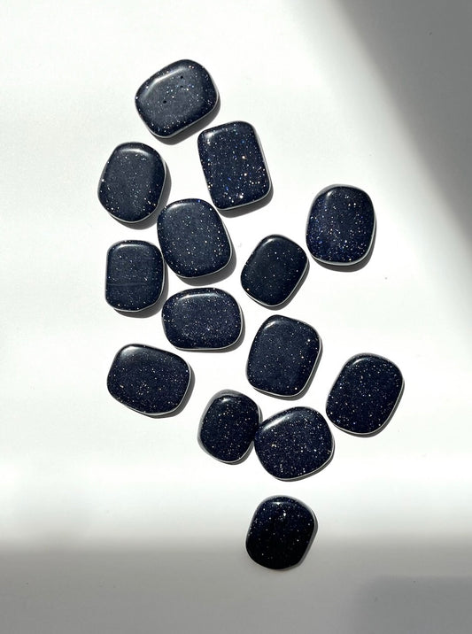 Mini Blue Goldstone Flats- Motivation, Confidence, Protection, Intuition