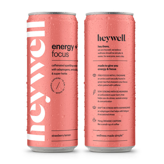 Heywell Energy + Focus Sparkling Strawberry Lemon