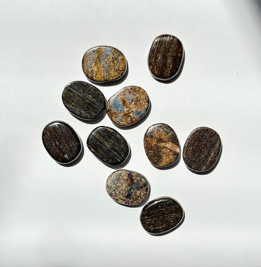 Mini Bronzite Flats- Clarity, Certainty, Authenticity, Strength, Courage