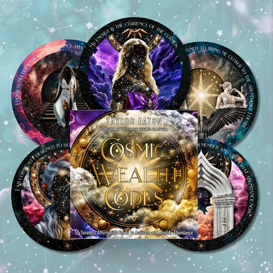 Cosmic Wealth Codes Affirmation Deck: 55 Timeless Affirmation Cards to Activate and Amplify Abundance (55 Full-Color Cards) by Taylor Eaton