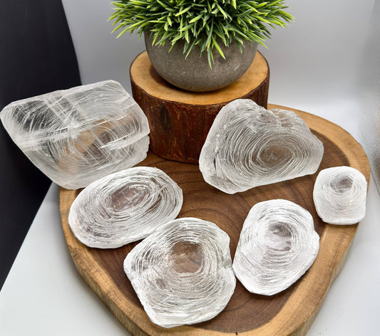 Fingerprint Selenite- Cleansing, Clearing + Angelic Connection