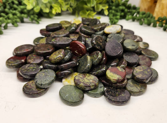Dragon's Bloodstone Mini Flats- Protection, Inner Strength, Focus, Resilience, Creativity, Love