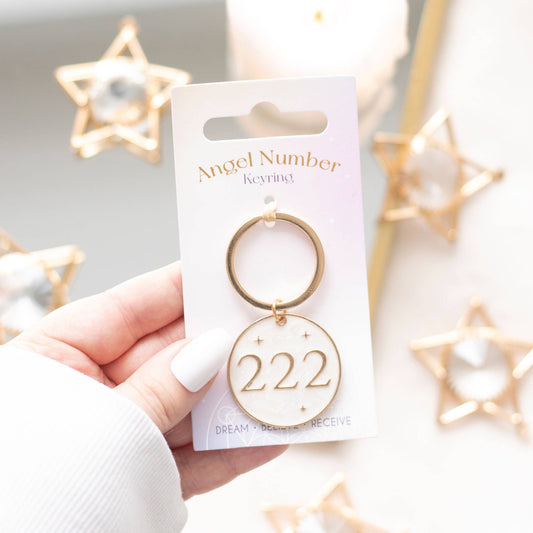 222 Angel Number Keychain