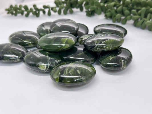 Nephrite Jade Palm Stones- Prosperity, Heart Healing, Inner Peace, Health Support