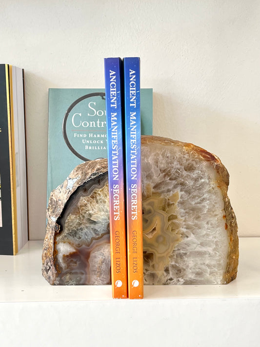 Agate Bookends- Grounding, Stabilizing, Protection, Inner Focus, Intellectual Balance