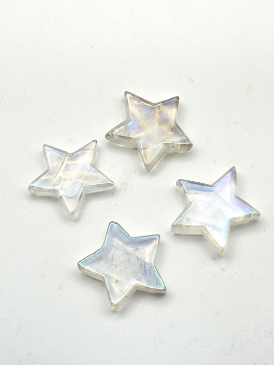 Angel Aura Quartz Star Carvings- Angelic Connection, Amplifies Energy, Raises Vibration, Clarity