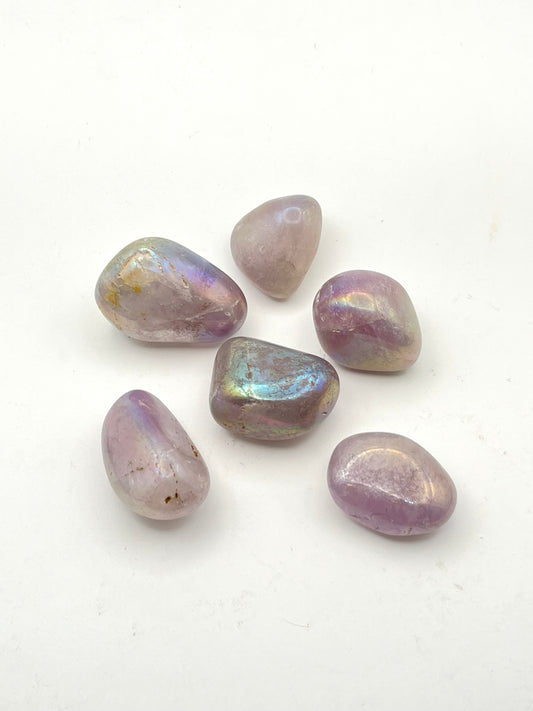 Aura Amethyst Tumbles- Intuition Boosting, High Vibrational, Calming, Joy