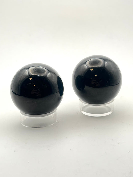 Black Obsidian Spheres- Psychic Protection, Grounding, Intuition, Shadow Work Support