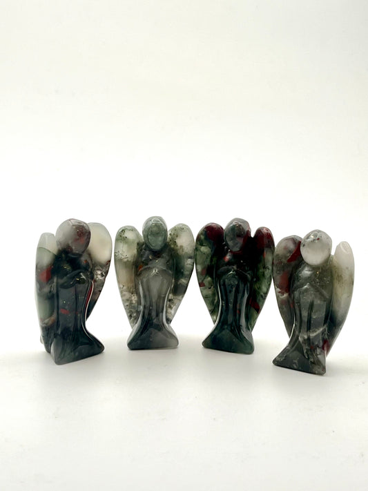 Bloodstone Angel Carvings- Strength, Courage, Protection, Grounding, Root Chakra