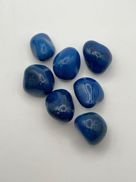Blue Onyx Tumbled Pocket Stones- Inner Peace, Grounding, Emotional Support, Resilience