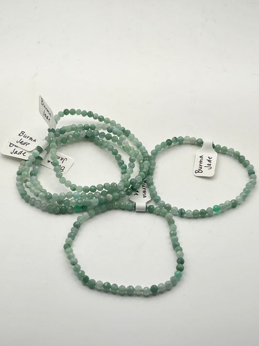 Burma Jade Crystal Bracelet- Fortune, Grounding, Relationships, Good Luck