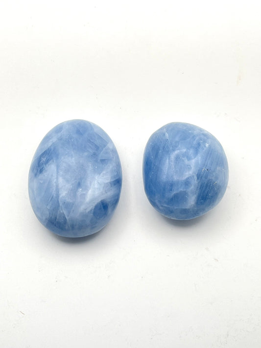 Celestite Palm Stones- Higher Consciousness, Angel Connection, Third Eye, Intuition, Good Memory, Dream Work
