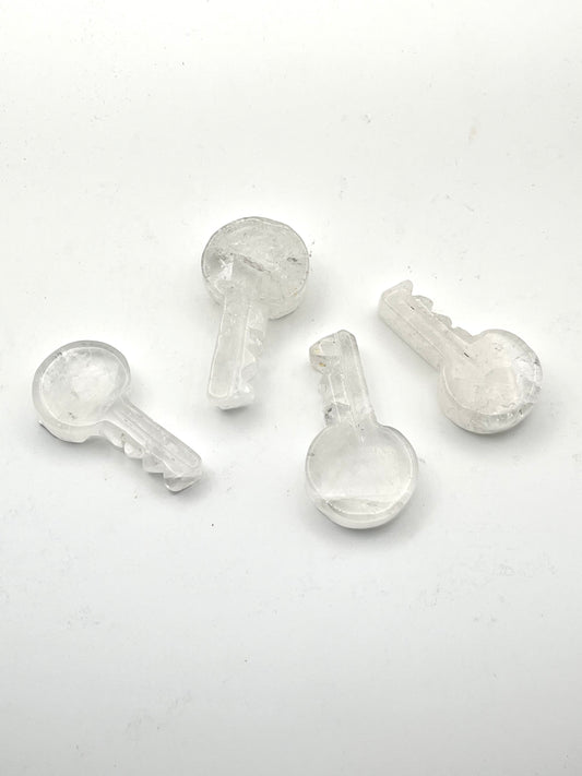 Clear Quartz Crystal Key Carvings- Amplifies Energy, Raises Vibration, Opportunity, New Possibilities