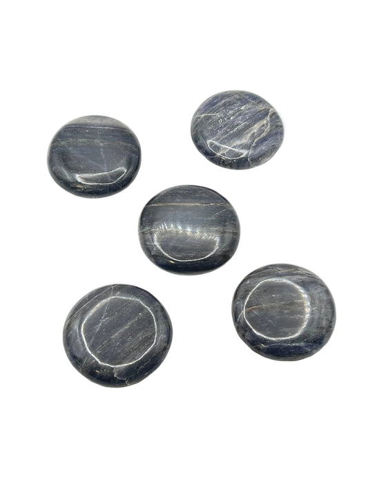 Dark Blue Aventurine Palm Stones- Abundance, Leadership, Compassion, Communication