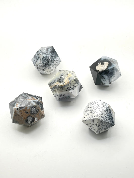 Dendritic Opal Icosahedrons- Uplifting, Grounding, Resilience, Joy