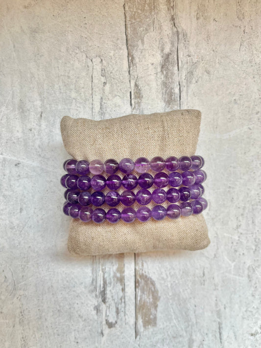 Amethyst Crystal Bracelet- Protection, Serenity, and Peace