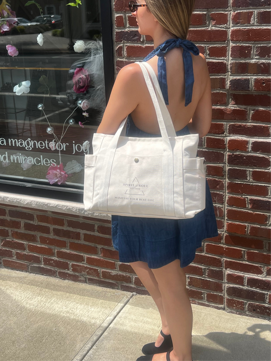 Spirit + Soul Manifest Your Best Life Canvas Tote