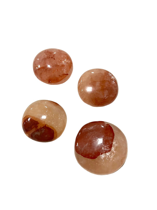 Fire Calcite Palm Stones- Motivation, Confidence, Abundance, Sacral Chakra Support