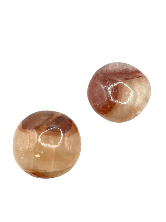 Fire Calcite Palm Stones- Motivation, Confidence, Abundance, Sacral Chakra Support