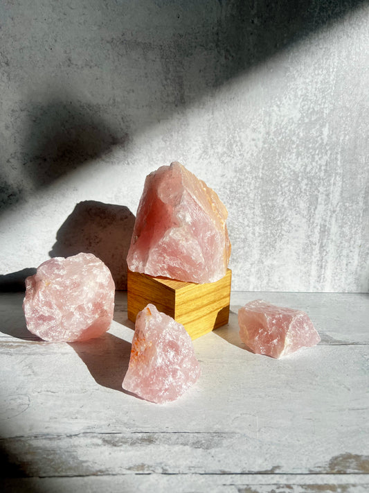 Raw Rose Quartz Chunks- Love, Self Love, Heart Chakra