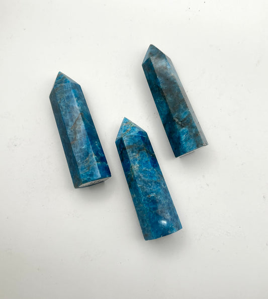 Blue Apatite Towers- Personal Growth, Sacred Purpose, Past Life Work, Intellect, Intuition