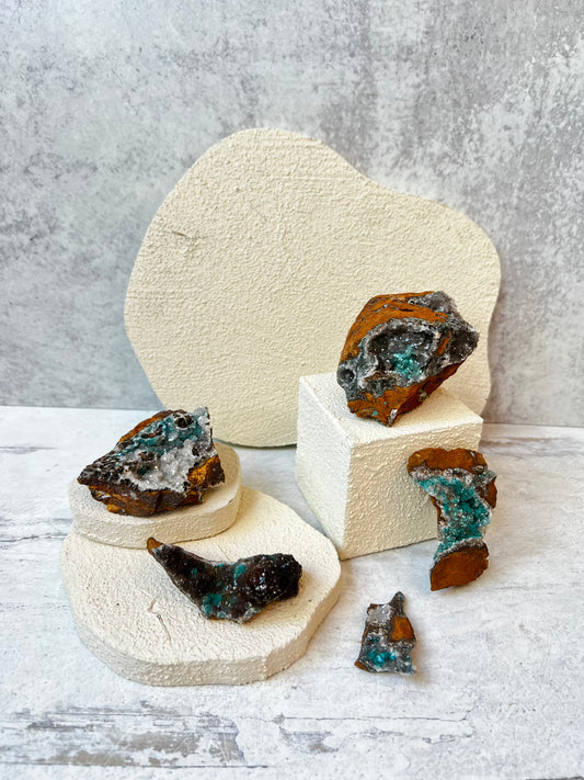 Rare Raw Rosasite Chunks- Heart Healing, Inner Wisdom, Stress Relief, Enhances Intuition