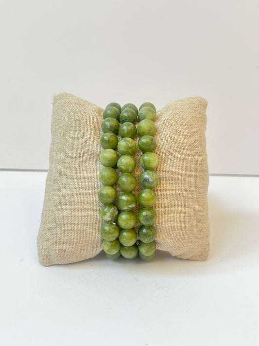 Nephrite Jade Crystal Bracelets- Prosperity, Heart Healing, Inner Peace, Health