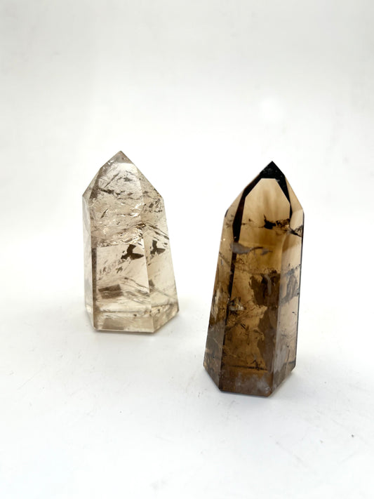 High Quality Brazilian Smoky Quartz Towers- Anxiety Support, Grounding, Energetic Protection