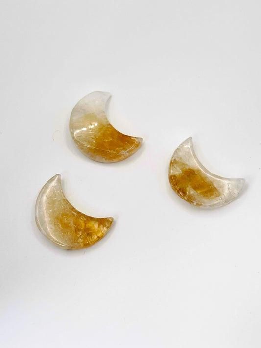 Citrine Moon Carvings- Abundance, Manifesting, Prosperity, Joy