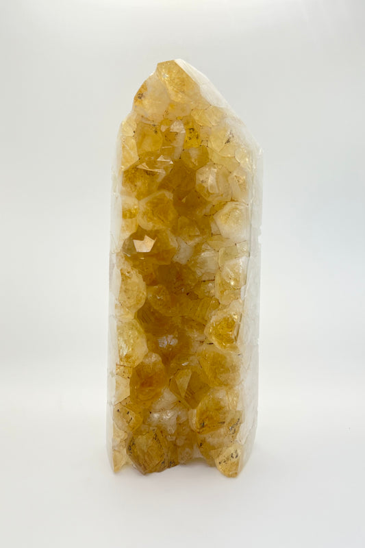 Large Druzy Citrine Tower- Abundance, Wealth, Prosperity, Personal Power