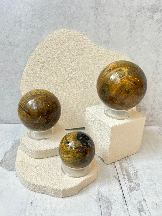 Pietersite Spheres- Transformation, Grounding, Personal Power, Energetic Protection