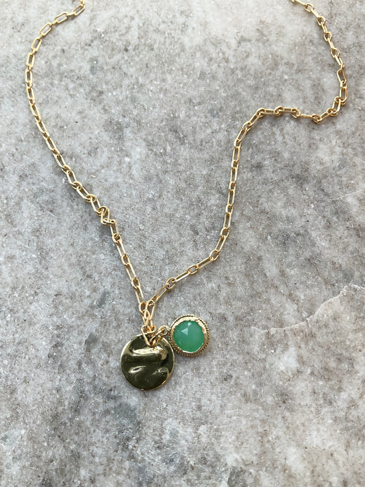 Free Spirit Necklace (Chrysoprase)- Healing, Deep Heart Connection, Growth, Promise, Centered