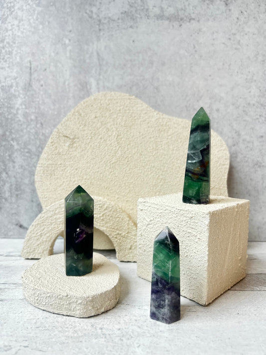 Rainbow Fluorite Towers- Soul's Path, Clearing, Life Path Guidance