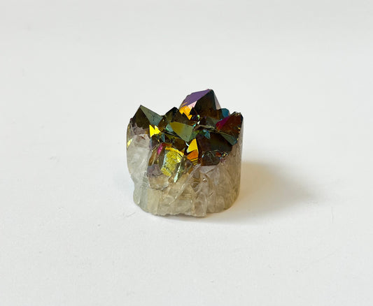 Titanium Aura Quartz Clusters (Polished Base)- Inner Strength, Vitality, Motivation, Transformation