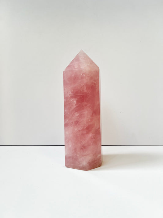 Large Rose Quartz Tower- Heart Healing, Attracting Love, Self Love, Heart Chakra