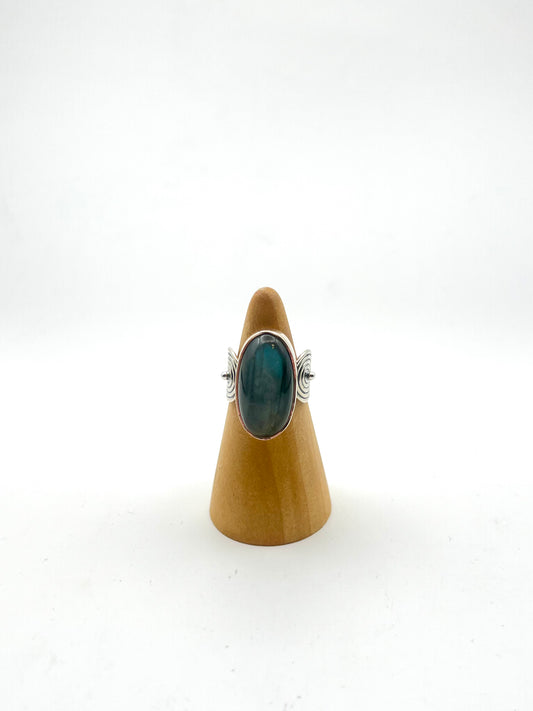 Soul Evolution Labradorite Ring- Psychic Protection, Intuitive Development, Magic