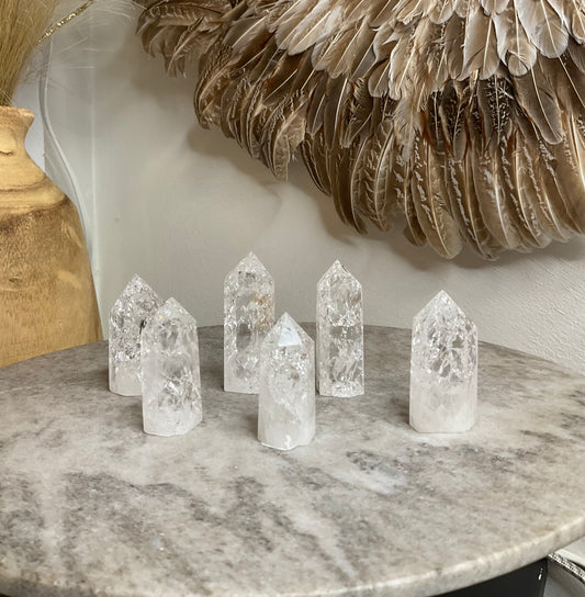 Mini Fire + Ice Quartz Towers- Angelic Connection, Higher Consciousness + Wisdom