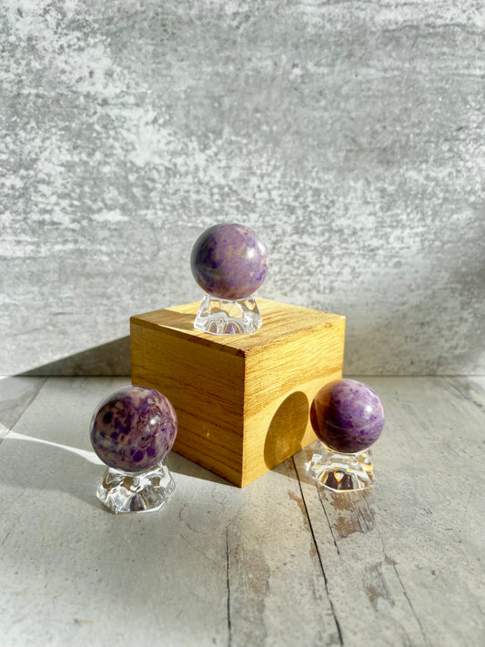 Purple Jade Mni Spheres- Emotional Healing, Inner Peace, Purifying