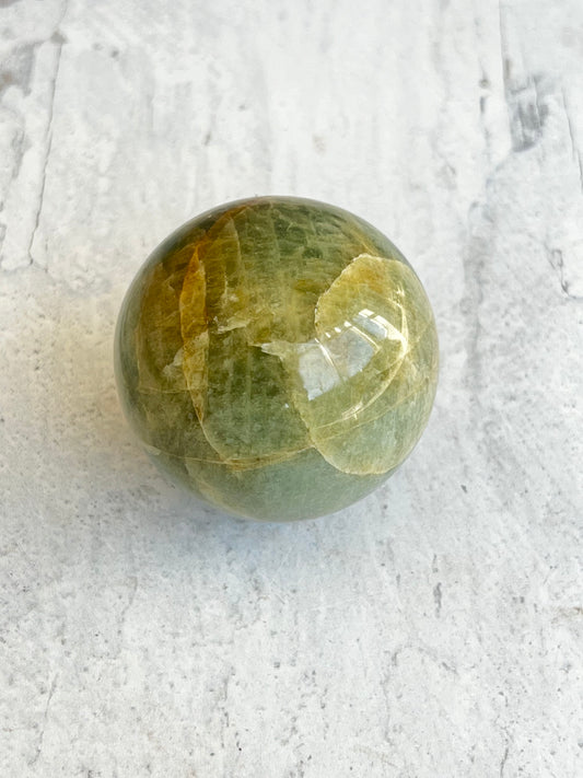Aquamarine Sphere-  Calming, Cooling, Peace, Inner Truth, Anti-Anxiety