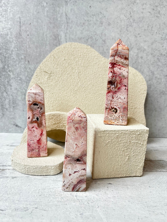 Pink Amethyst Towers- Love, Self-Worth, Protection, Balance, Intuition, Calming