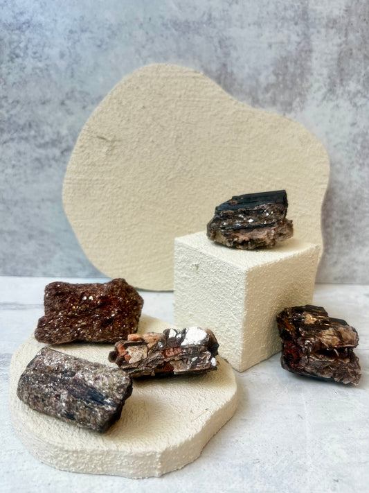 Raw Black Tourmaline with Mica Inclusions- Protection, Root Chakra, Grounding