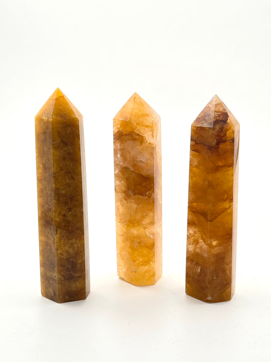 Golden Healer Quartz Tower- Multi-Dimensional Healing, Vitality, Immune System Support, Joy
