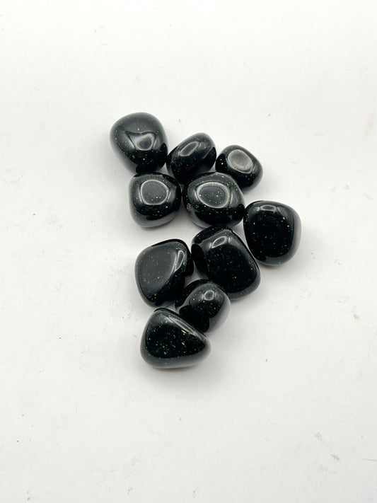Green Goldstone Tumbles- Heart Chakra Healing, Uplifting, Confidence, Emotional Renewal